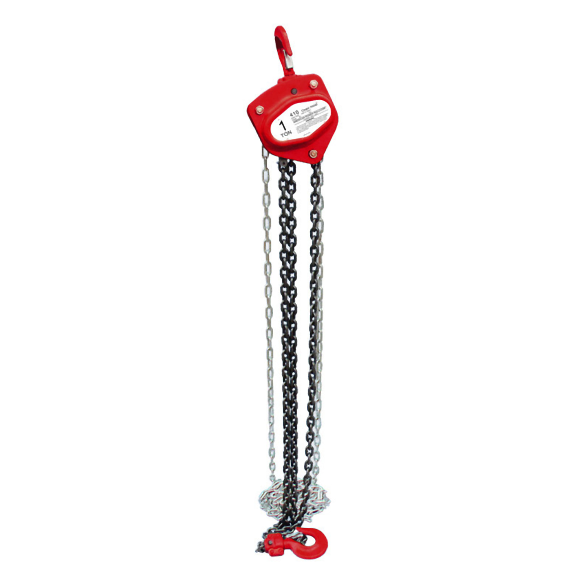 American Power Pull, 1 ton chain block, Power Source Manual Gear, Capacity 2000 lb, Lift Height 10 ft, Model# 410